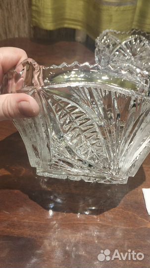 Хрустальная ваза- салатник