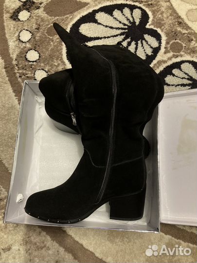 Сапоги замшевые новые