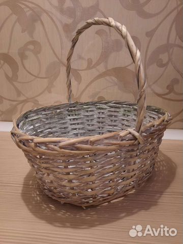 Корзина плетеная с ручкой