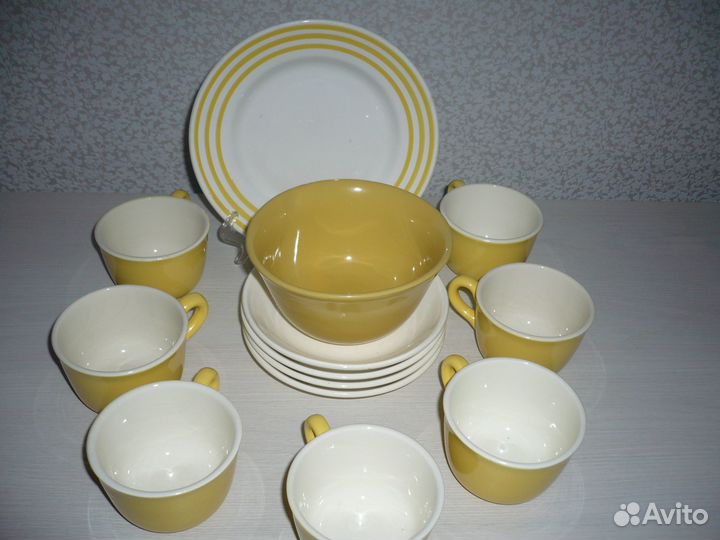 Чайный сервиз-жёлтый-Зик-Конаково