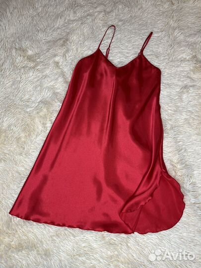 Халат и сорочка новый шелковый пеньюар атласный