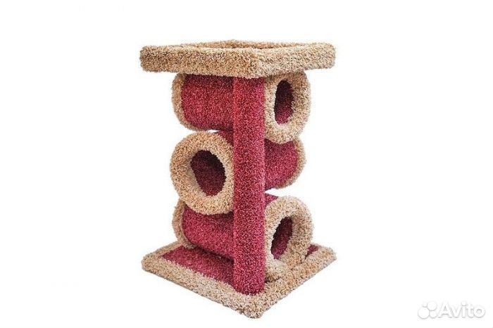 Когтеточка с домиком и лежанкой