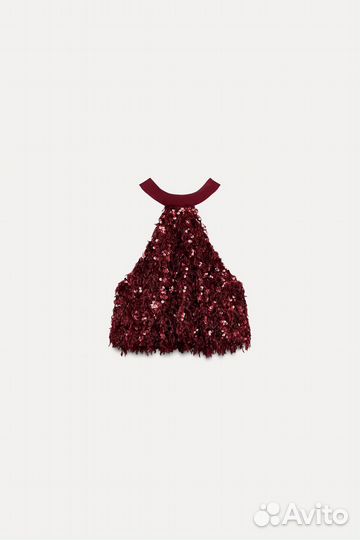 Топ с пайетками zara Party