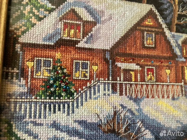 Картина вышитая крестом ручная работа