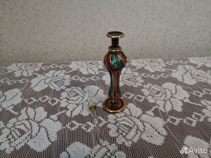 Флаконы для духов стекло Мурано, дерево