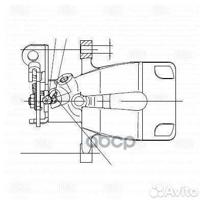 Суппорт тормозной зад лев CF095113 Trialli