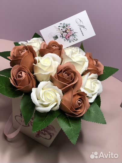 Подарок ко дню матери мыльные розочки