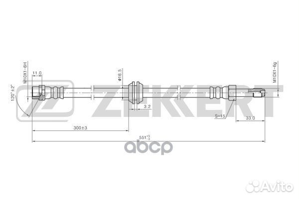 Шланг тормозной передний MB Viano (W639) 03- V