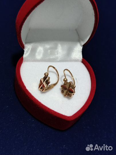 Золотые серьги СССР 583* 3.85гр