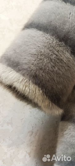 Шуба голубая норка искусственный мех 44-46 М