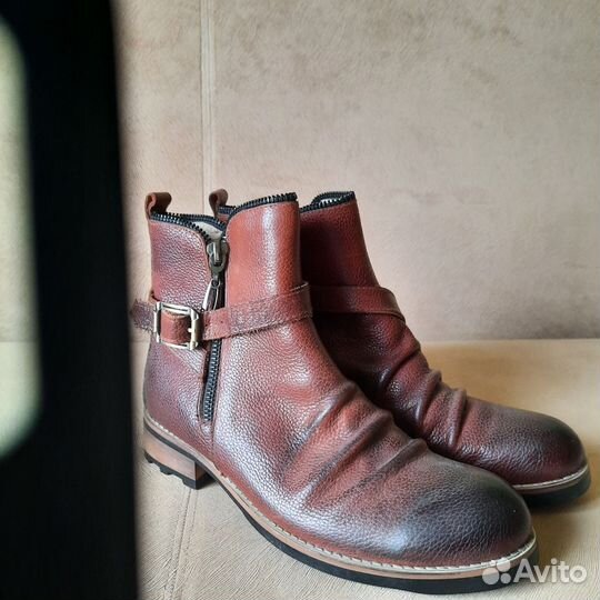 Полусапоги мужские кожаные 43.5