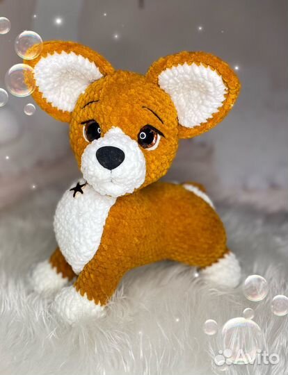 Коржик. Корги. Плюшевая собака.ручная работа