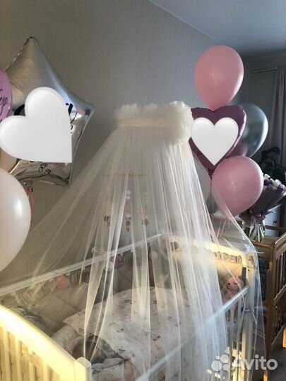 Балдахин и держатель для кроватки