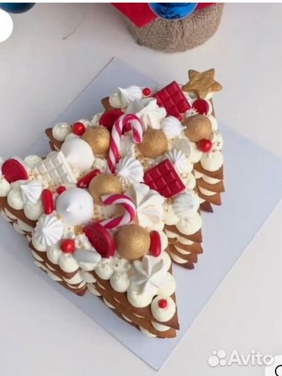 Открытый медовик ёлочка к новому году