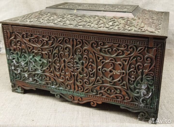 Шкатулка ларец обмедненный силумин, СССР