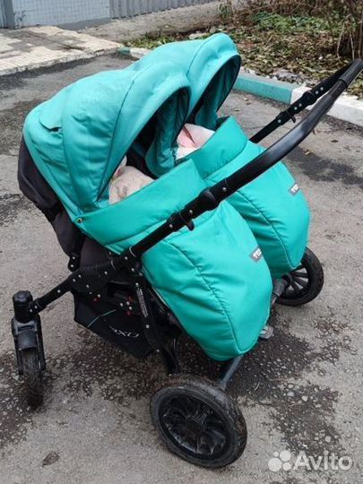 Коляска для двойни или погодок 2 в 1