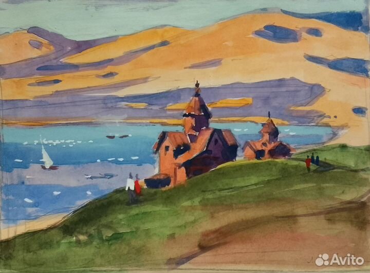 Художник Голуб Севанаванк о. Севан Армения картина