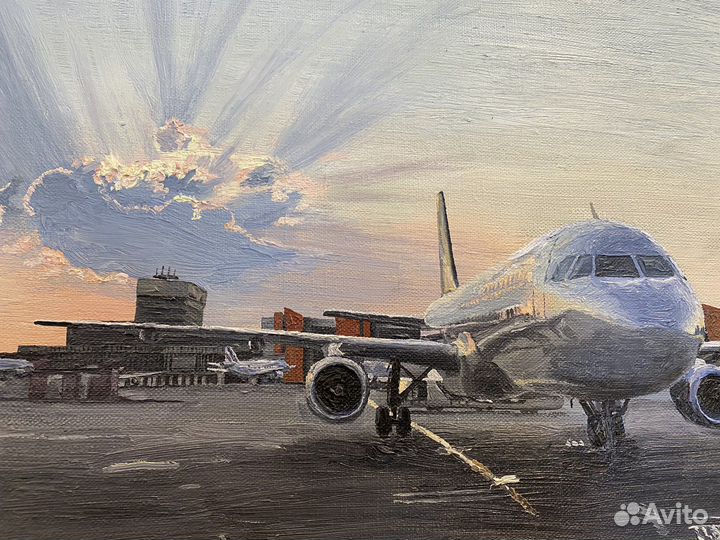 Картина маслом на холсте «Аэропорт»