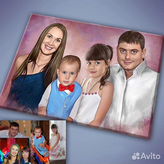 Портрет на холсте по фото