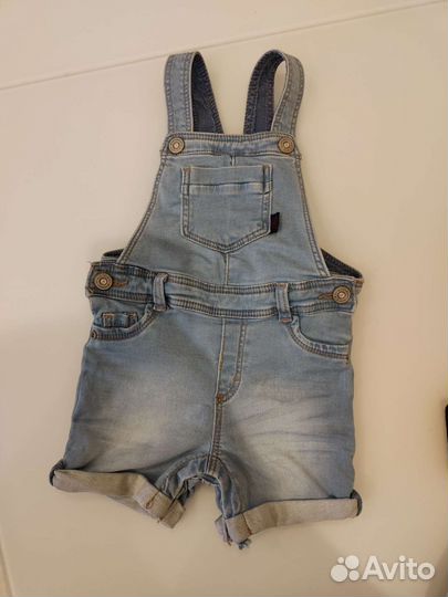 Комбинезон для мальчика с шортами джинс деним