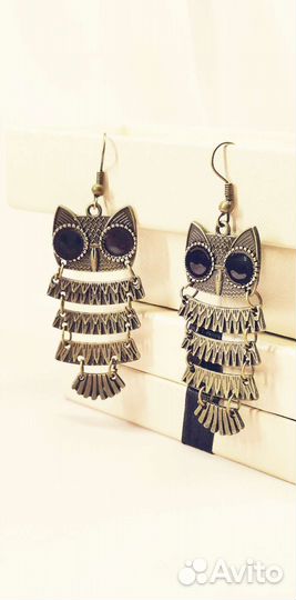 Серьги с совушками