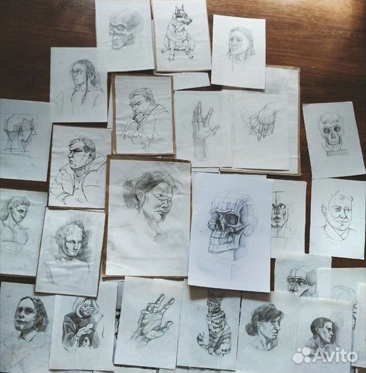 Наброски картины карандаш