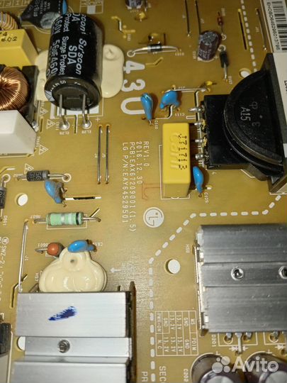 Блок питания LGP43DJ-17U1 от TV lg43uj639v