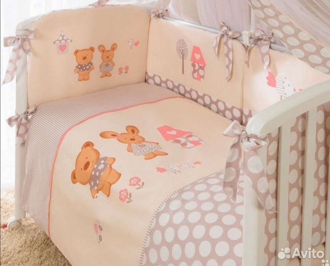 Бортики в кроватку и балдахин / комплект Perina