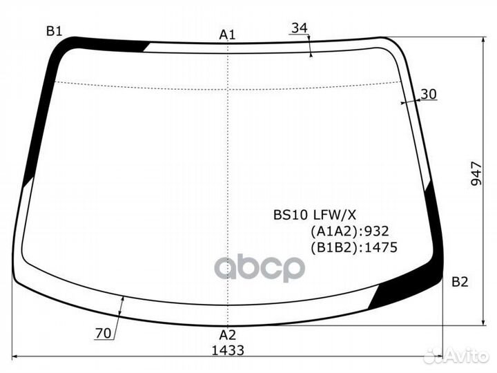 Стекло лобовое toyota ipsum/picnic XM1 96-01