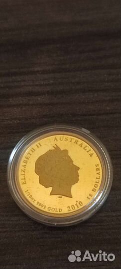 Золотая монета тигр