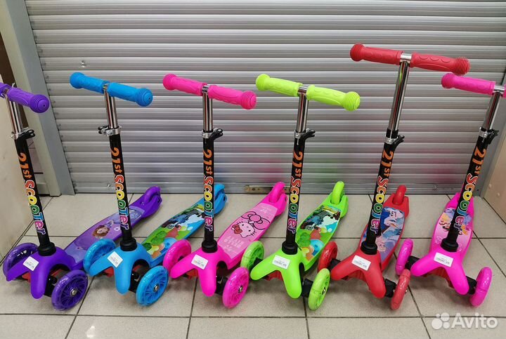 Самокат детский Scooter Mini, мульт принты