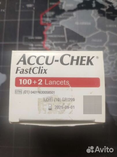 Ланцеты Акку-чек фасткликс 100+2