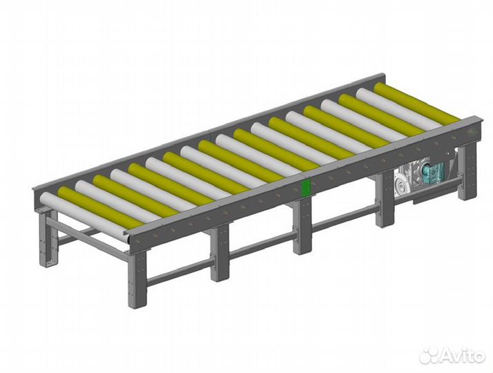 Рольганг 7 метров. Роликовый конвейер