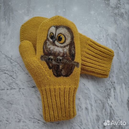 Варежки с Совами