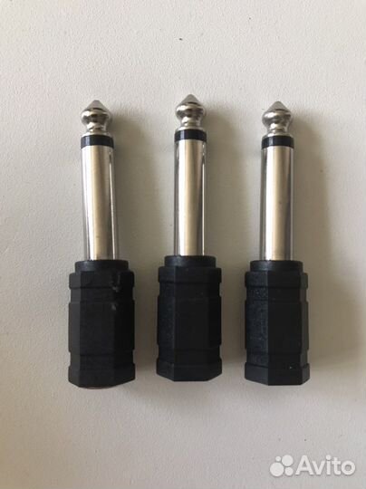 Переходник Jack 6.3 mono папа, Jack 3.5 mono мама