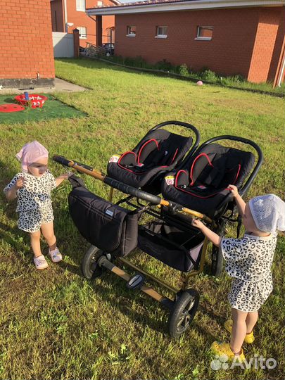 Коляска для двойни Mikado Tween de Luxe 3 в 1