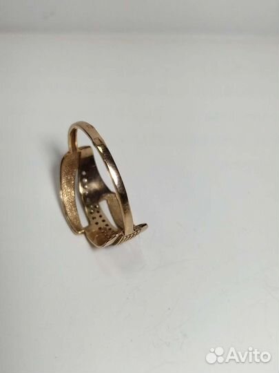 Серебряное кольцо позолоченое