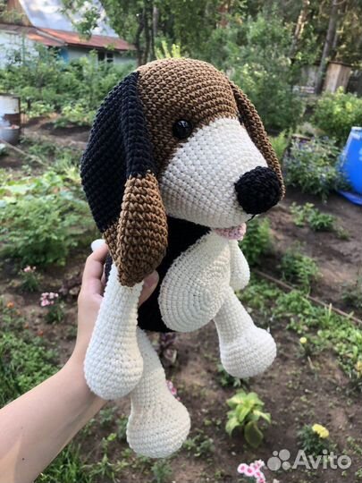 Вязаная игрушка Собака