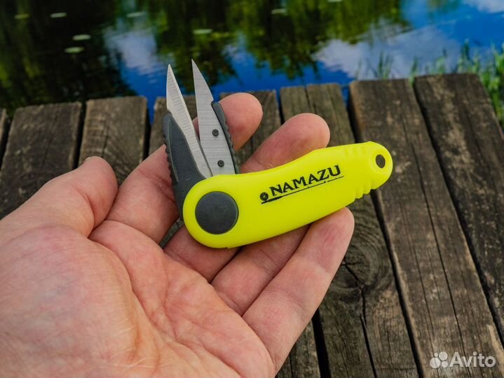 Ножницы для лески складные Namazu желтые