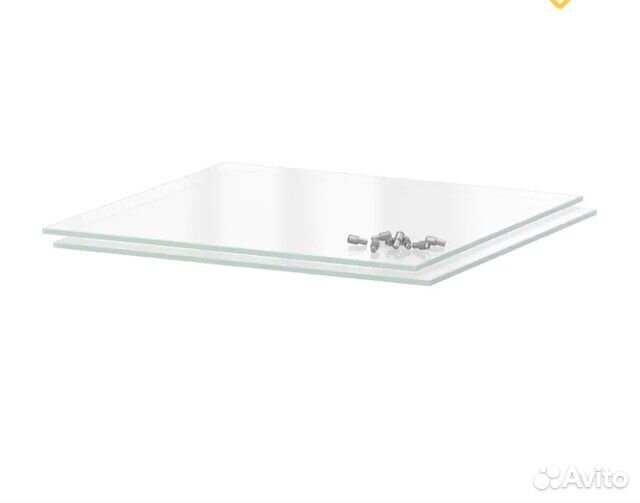 Полка метод IKEA стекло 30* 37
