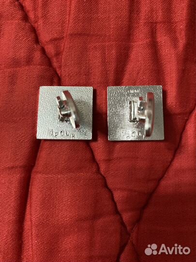 Винтаж люм. 1960 г. Объёмные запонки, клеймо, СССР
