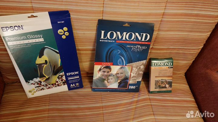 Фотобумага Epson,Lomond, катриджи для принтера