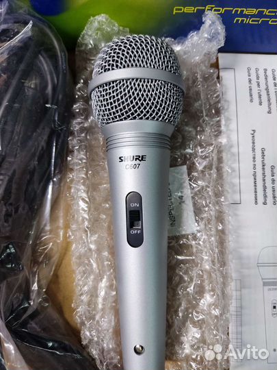 Shure C607N Микрофон динамический вокально-речевой
