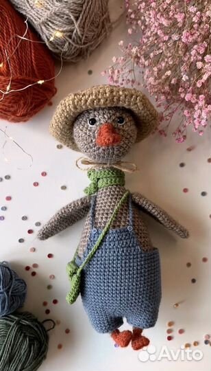 Вязаные игрушки крючком, гусь