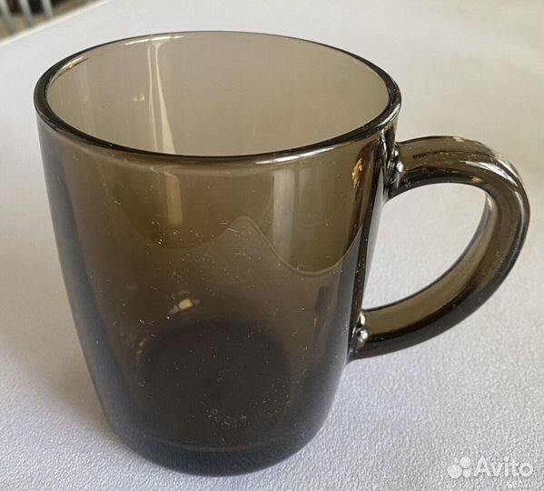 Кружка французское стекло коричневого цв