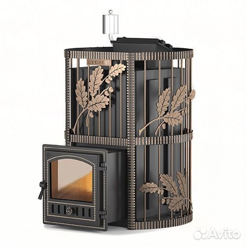 Печь На Дровах Эверест inox 28 (280) Ковка (aisi 4