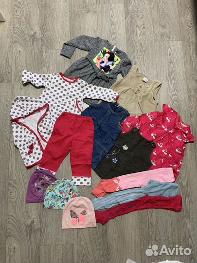 Вещи пакетом для девочки 74-80