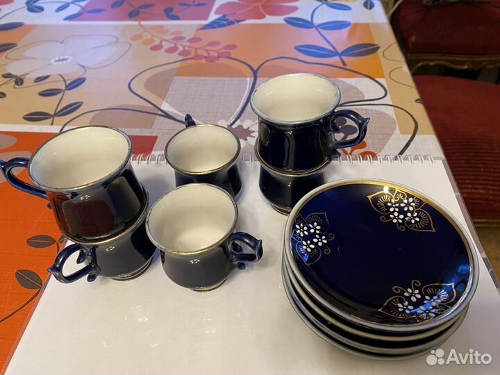 Набор кофейный синий