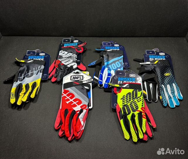 Мотоперчатки 100 эндуро/кросс хорошего качества