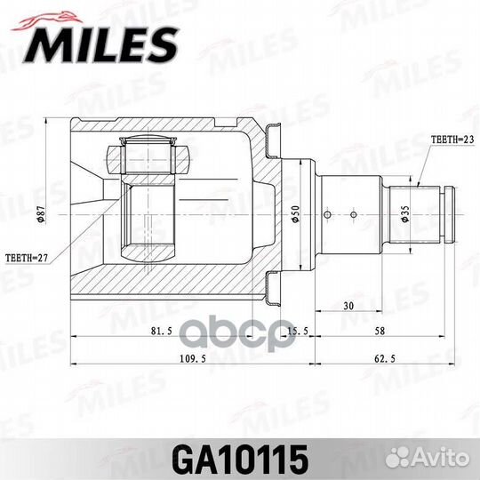 Шрус toyota/lexus RX300/330/350, ACU/MCU25/35